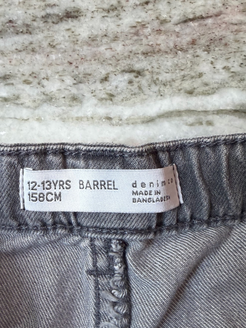 Grey High-Waisted Relaxed Grey Denim Barrel Jeans - Picture 4 of 7